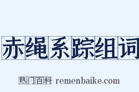 赤绳系踪组词是什么意思的图片